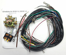 Kabelbaum für Simson S50 S51 S51E mit Schaltplan + Zündschloss + Sicherungsdose