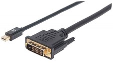 Manhattan 152150 Mini-DisplayPort 1.2a auf DVI-Kabel schwarz Mini DP 1.2a auf DV