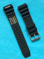 Uhrband Diver wasserfest 22 mm schwarz Ersatzband  Uhrenarmband Taucherband