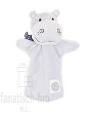 Tchibo TCM Handpuppe Schmusetuch Nilpferd Puppe Kaspertheater Theater hellblau