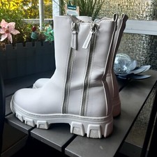 Zalando Stiefel/Schuhe. m. Rundholz Stäbchen, Super Schön,  sand farbig