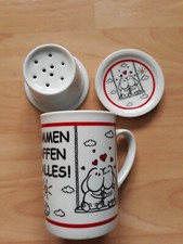 Schaf Charly Tasse Teetasse mit Teesieb "Zusammen schaffen wir alles" NEU