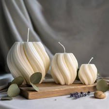 3er Set Wellenkerzen (L+M+S) -