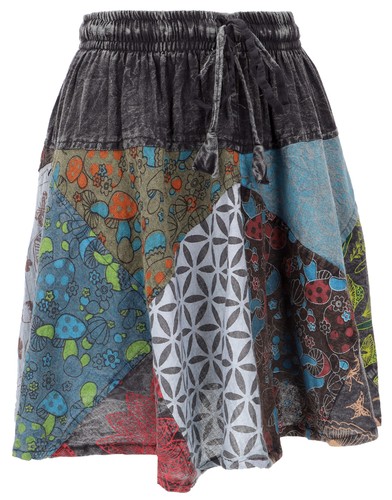 Goa patchwork minirock boho - goa, minirock,