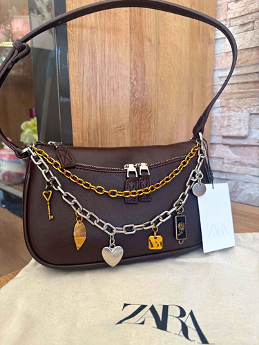 Zara schultertasche braun - zara,