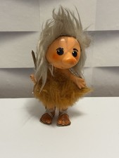 Neandertaler Troll Junge Urmensch Figur Puppe Selten ca. 14cm DDR