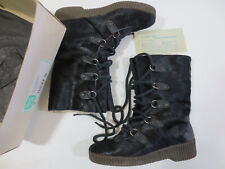 ALASKA Fell Fohlen Schnee Stiefel Boots ca 80er 5 1/2- 6 Leder Lammfell /1n