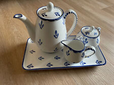 Bauerngeschirr, blau-weiss, Keramik, 25-teilig