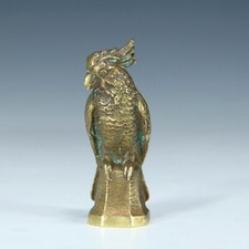 Jugendstil Kleinbronze um 1900 - Kakadu Papagei ECHTE BRONZE