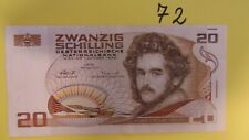 23/72) Zwanzig Schilling Österreich Banknoten Geld Papiergeld 1. Oktober 1986