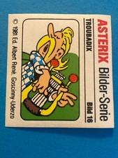 Duplo Hanuta Sammelbild Asterix & Obelix von 1981 Bild Nummer 16 Troubadix