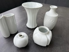 Konvolut 5 weiße Vasen