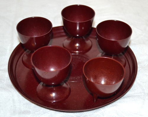 Bakelit set eierbecher - eierbecher, +