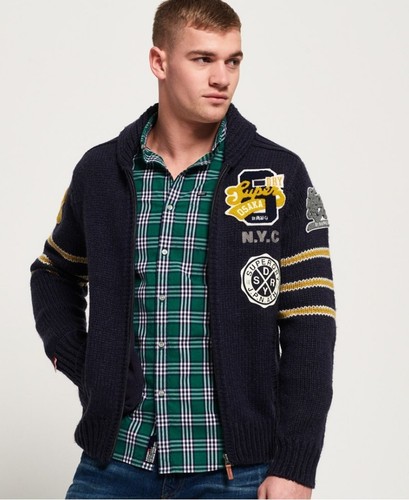 Superdry varsity strickjacke - varsity,