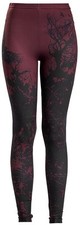 Black Premium by EMP Damen dunkelrote Leggings mit Allover-Print