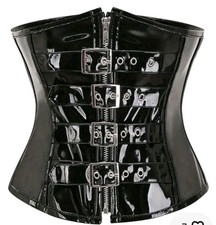 Lack Korsett Gr.XL Schwarz