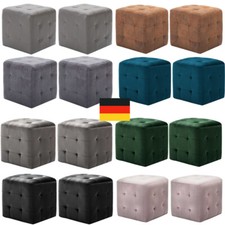 2 Stk. Sitzwürfel Retro Sitzhocker Sofa Würfel Nachttisch Fußhocker Nachtschrank