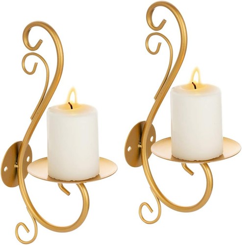 Wandkerzenhalter 2er set - wandkerzenhalter,