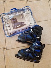HySports ~ Schlittschuhe - Gr.37-40 ~ black blue Stahlkufen Eislaufschuhe ~ TOP