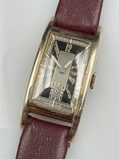 Art Deco Curvex Swiss Made Armbanduhr Herren 1940’s - 20x42mm Werk unbekannt