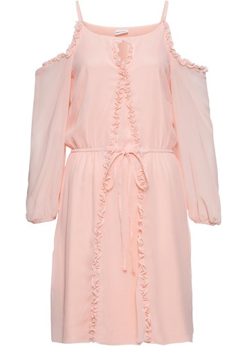 Chiffon-Cold-Shoulder-Kleid