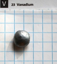 Lichtbogengeschmolzene Vanadium Metall 99,95% 10,00 Gramm Metal Element 23
