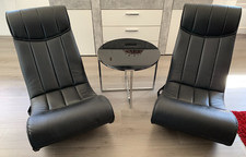 Soundsessel, 2 Stück mit Tisch, schwarz