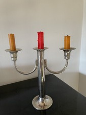 60-er: WMF ? 3-armiger versilberter Kerzenleuchter  h=25,5cm Breite ca29cm