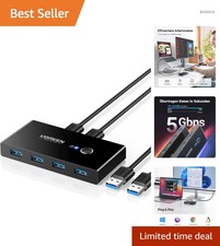 USB Switch 2PC 4 Out 3.0 Datenübertragung Tastatur Maus Drucker Scanner USB 3.0