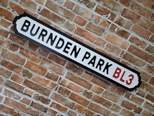 Burnden Park Indoor Bolton Straßenschild 