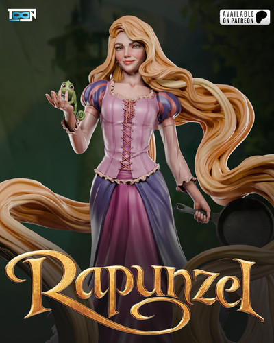 Rapunzel princess resin - rapunzel, 3d