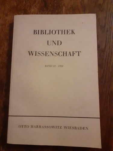 Bibliothek und wissenschaft - bibliothek,