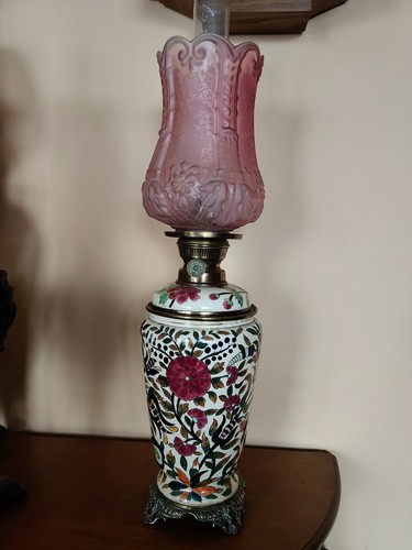 Petroleumlampe aus keramik - petroleumlampe,