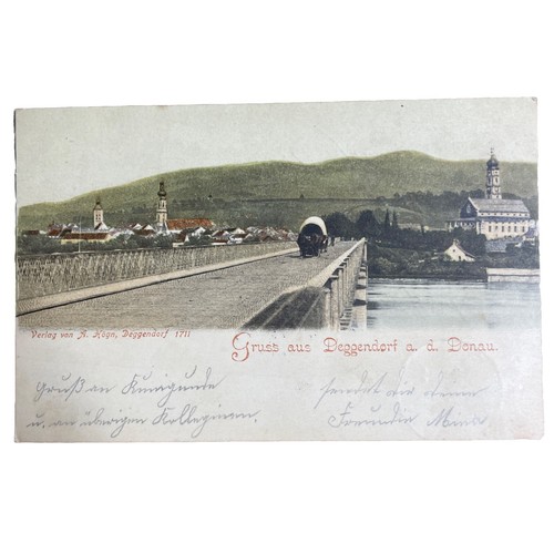 Postkarte deggendorf litho - deggendorf,