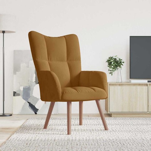Vidaxl relaxsessel braun - braun, samt