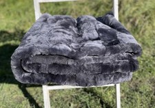 Winterliche Merino Lammfelldecke ca. 200x160 cm Schaffelldecke Felldecke Auflage