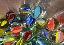 Murmeln 100gr.Katzenaugen VINTAGE-.Spacemischung