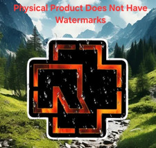 Rammstein Band Rockgruppe Orange Flamme Vinyl Auto Wandbild Aufkleber Decal 7,25 cm