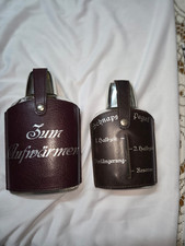 2 Flachmann mit Integr. Becher in Lederhülle