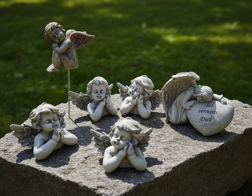 Engel gedenkstein grabherz - engel,