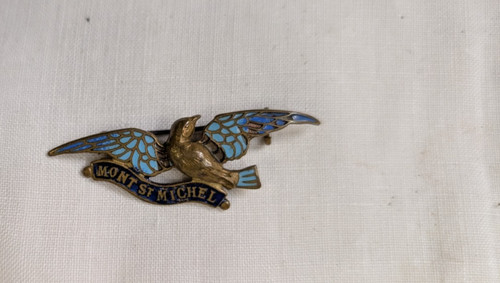 Jugendstil emaille brosche - jugendstil, emaille-brosche
