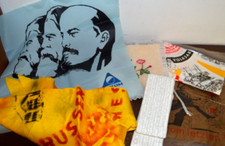 Konvolut Andenken-Tücher DDR Mestlin LPG Zementwerk Bernburg NVA + Zugaben