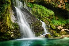 Wandbild magischer wasserfall - wandbild:,