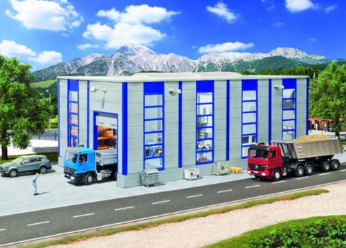 Kibri lkw reparaturhalle - h0,
