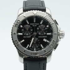 CERTINA DS FIRST QUARZ CHRONO HERREN UHR 39MM STAHL SCHÖNER ZUSTAND  541.7184.42
