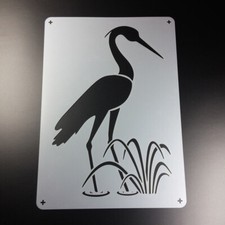 A3 Schablone Vogel Reiher