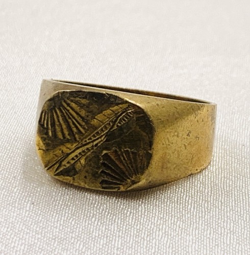 Vintage messing herrenring - messing,