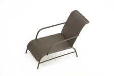 Minigarten Liegestuhl braun 10 cm Metall Deko Figur für Garten