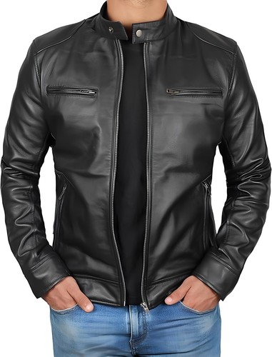 Herren lederjacke schwarz - herren,