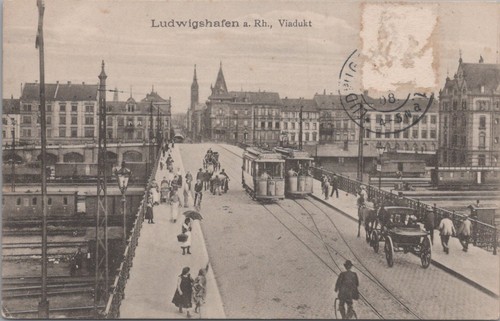 Ludwigshafen 1908 viadukt - 1908,